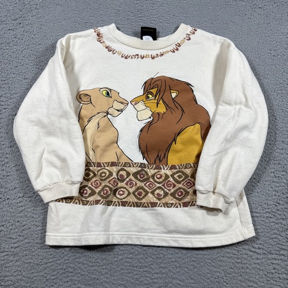 Vtg 90s Lion King Simba Youth 14/16 Sweatshirt Crewneck Disney